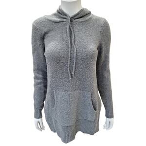 Loft Outlet Lounge Gray Oversized Hoodie Sweater S Terry Knit Kangaroo Pocket